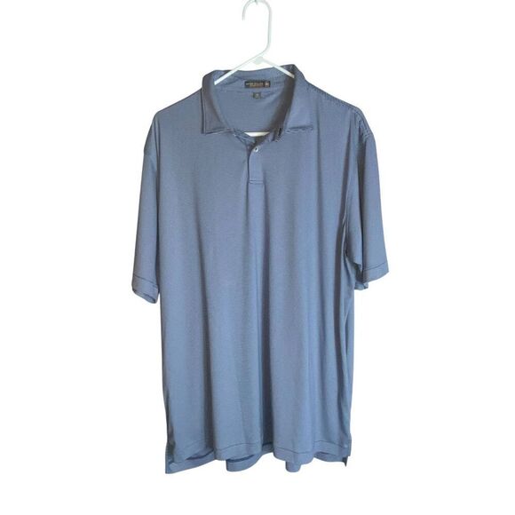 Peter Millar Summer Comfort Polo Shirt XL Blue Striped Performance Golf Mens - Picture 1 of 4